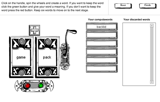 Screen shot of Computawords game